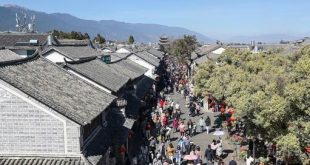 45.15 مليون زيارة لمقاطعة يوننان الصينية قام بها السياح في عطلة عيد الربيع