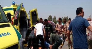 مصرع 4 وإصابة 18 في تصادم بين مايكروباص وسيارة بالطريق الصحراوي