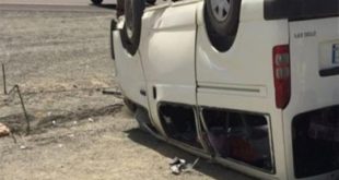 انقلاب سيارة ميكروباص