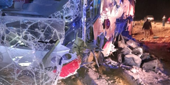 7 سياح فلسطينين بين مصابي حادث إنقلاب أتوبيس عيون موسي في مستشفيات السويس