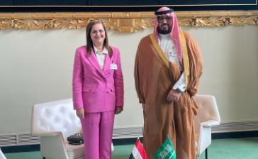 هالة السعيد تطرح رؤية مصر لإعداد خطط التنمية على مسئول سعودي