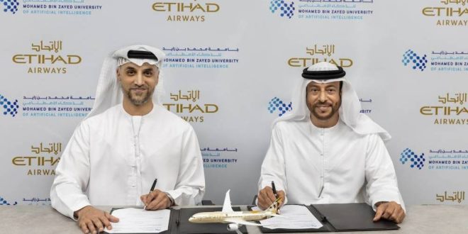 الاتحاد للطيران توقع مذكرة تفاهم مع جامعة محمد بن زايد للذكاء الاصطناعي