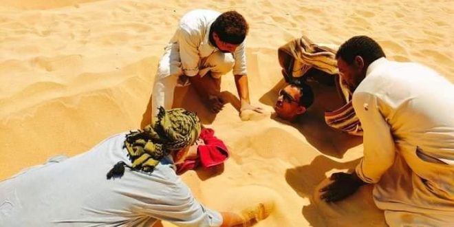 بدء موسم العلاج بالدفن