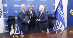 الأردن : اتفاقية هيئة تنشيط السياحة وطيران راين إير ممتدة حتى 2028