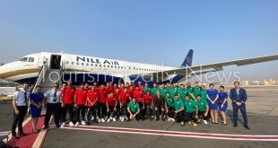 النيل للطيران تسير رحلة خاصة لنقل بعثه المنتخب الوطني لكره القدم للامارات