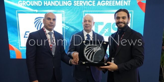 مصر للطيران للخدمـات الأرضية توقع عقد جديد مع وكيل الخدمة TAS
