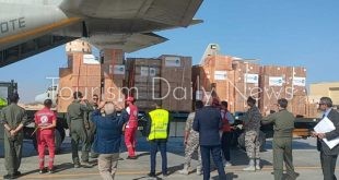 123 طائرة مساعدات وصلت مطار العريش منذ 12 أكتوبر الماضى