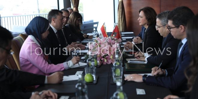 عيسى وفاطمة عمور بحثا دعم حركة السياحة بين مصر والمغرب وأزمة غزة