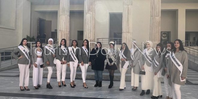 ملكات جمال البحر المتوسط في زيارة للمتحف اليوناني الروماني بالإسكندرية