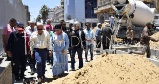 أماكن جلوس للمواطنين ومسطحات خضراء بالمرحلة الثانية لتطوير الممشى السياحي