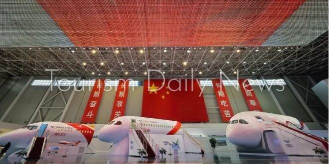 الصين تطور أكبر طائراتها لتتسع لـ 400 راكب ويضعها كمنافس لبرنامج إيرباص