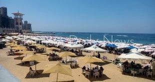 سياحة ومصايف إسكندرية ترفع الرايات الخضراء على شواطئ القطاع الشرقي