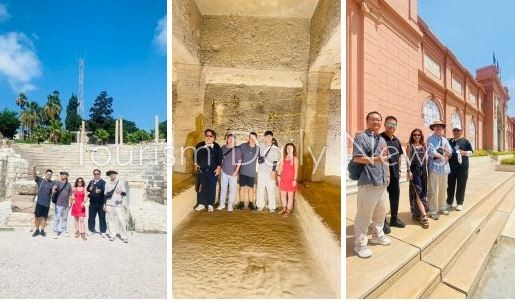 وفد صحفي من صحف ومجلات الصين وكوريا يزور المقصد السياحي المصري