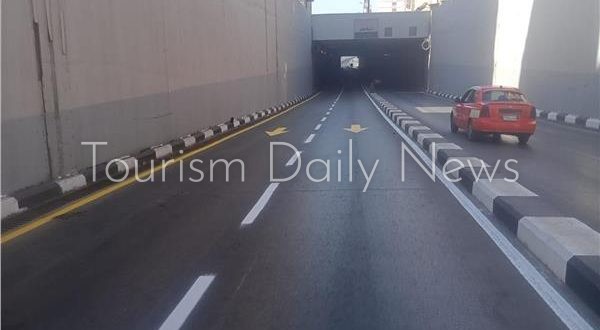 تخطيط وتجميل ودهان نفق الثلاثيني بالإسماعيلية ومطبات وهمية لتهدئة السرعة