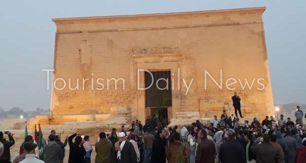 تعامد الشمس على قدس الأقداس بمعبد قصر قارون