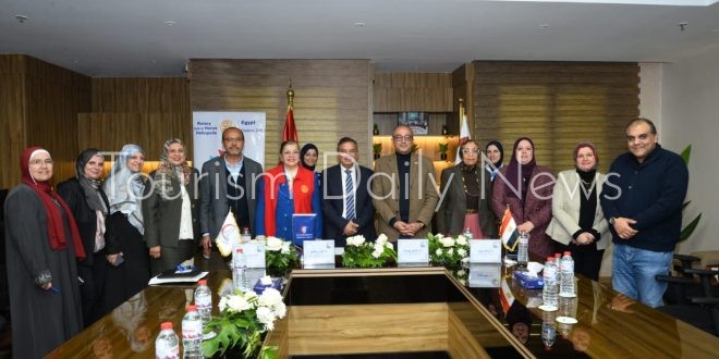 بروتوكول بين جامعة عين شمس ومصر للطيران وروتاري حورس لتعزيز التبرع بالدم