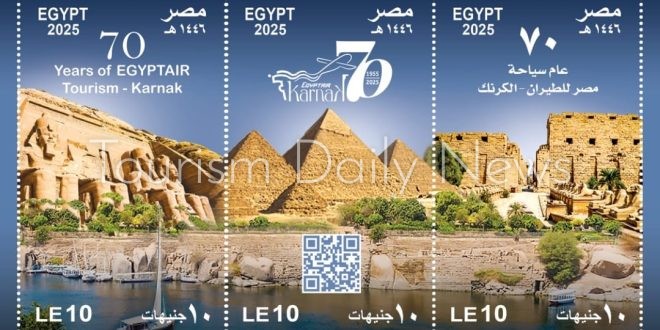 البريد يصدر طوابع تذكارية احتفالاً بمرور 70 عامًا على إنشاء الكرنك للسياحة