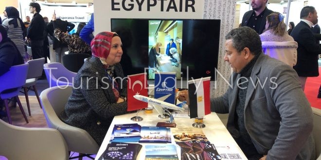 مشاركة قوية لـ مصر للطيران في معرض 2025 EMITT بإسطنبول