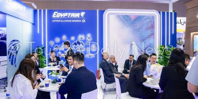 مصر للطيران تعزز حضورها بالصين وتشارك في ITB China بمدينة شنغهاي