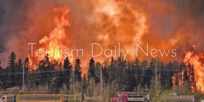 إجلاء 21 ألف شخص من سكان مقاطعة مانيتوبا الكندية بسبب حرائق الغابات
