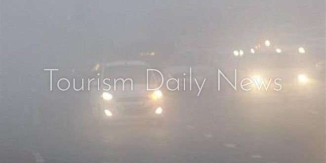 الشبورة تغلق طريق الساحل الشمالى