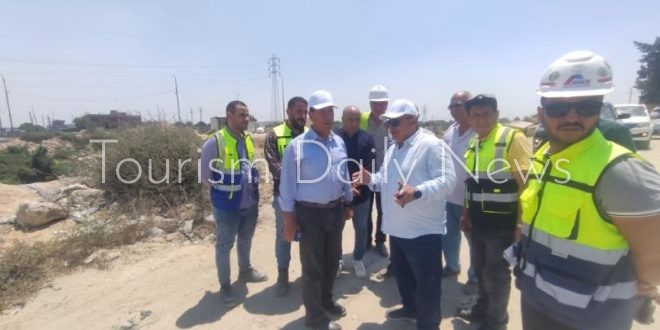 الإسكان تتابع تنفيذ مشروع القوس الغربي بمحور عمر سليمان بمنطقة برج العرب