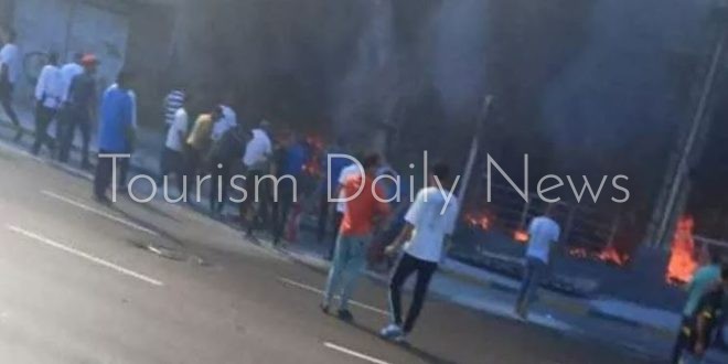 حريق داخل مطعم بفندق شهير على طريق كورنيش الإسكندرية بمنطقة سيدي بشر