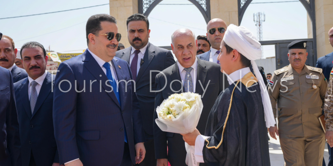 السوداني يفتتح الجامع النوري الكبير في مدينة الموصل بعد إعادة إعمار مئذنته