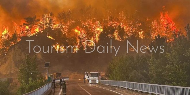 اتساع رقعة حرائق الغابات ومخاوف من وصولها إلى المناطق السكنية في إنطاليا بتركيا