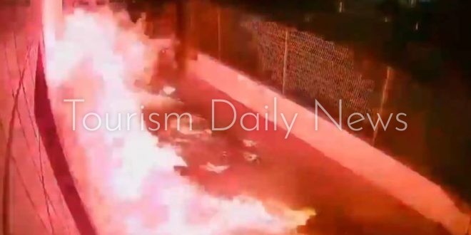 مسيرة من اليمن تشعل حريقاً وإنفجاراً ضخماً في فندق يعقوب بإيلات
