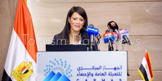 الدكتورة رانيا المشاط وزيرة التخطيط والتنمية الاقتصادية والتعاون الدولي، خلال احتفالية اليوم العالمى للإحصاء