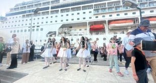 ميناء بورسعيد يستقبل السفينة السياحية العملاقة MSC Armonia تقل 2700 سائح