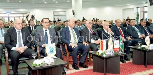 خلال الجلسة الافتتاحية لأعمال المؤتمر الدولى الأول حول الإطار القانونى لحوادث الطيران