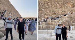 الفنان العالمي براين آدمز وأسرته يزورون منطقة أهرامات الجيزة