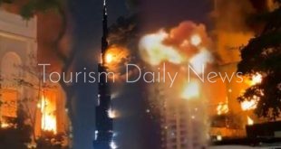 حريق ضخم في فندق فاخر بـنخلة جميرا بدبي بسبب الحرب