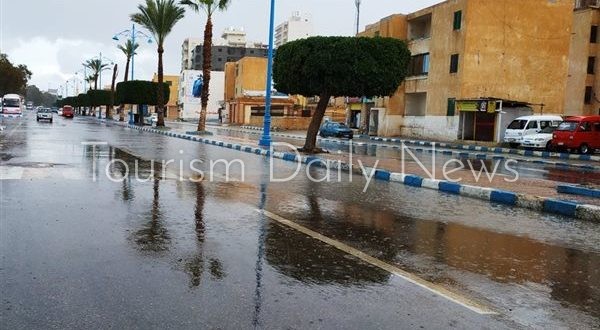 أمطار غزيرة في مطروح والساحل الشمالي