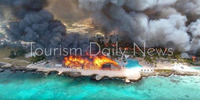 كارثة في الكاريبي حريق يدمر منتجعًا فاخرًا بالدومينيكان ويجلي 1690 سائحًا