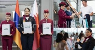 قطر تستقبل أول رحلة طيران مستأجرة شارتر قادمة من العاصمة الأرمينية يريفان
