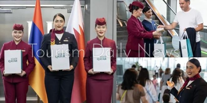 قطر تستقبل أول رحلة طيران مستأجرة شارتر قادمة من العاصمة الأرمينية يريفان