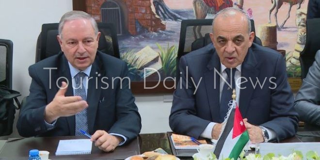 وزير السياحة والآثار. عماد حجازين. مع وزير السياحة والآثار الفلسطيني هاني الحايك