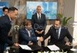 توقيع الاتفاقية بين الكابتن وليد سليمان، رئيس أكاديمية مصر للطيران للتدريب، وعمر زرقاني، الرئيس التنفيذي لشركة ZAS، على هامش معرض العلمين الدولي للطيران