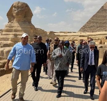 رئيس جنوب أفريقيا يزور المتحف الكبير وأهرامات الجيزة بمرافقة وزير السياحة